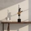 Metal Statue Abstract Human Figure Modern Tabletop Sculpture for Art Lovers, Homeowners,