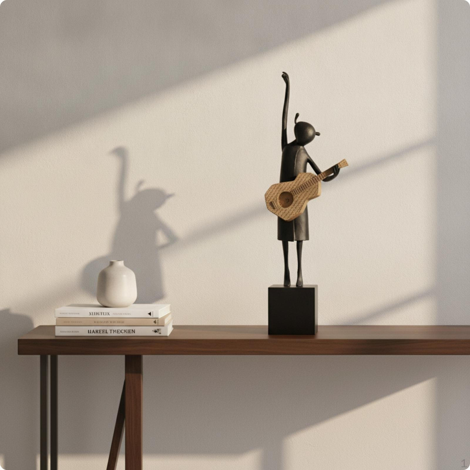 Metal Statue Abstract Human Figure Modern Tabletop Sculpture for Art Lovers, Homeowners,