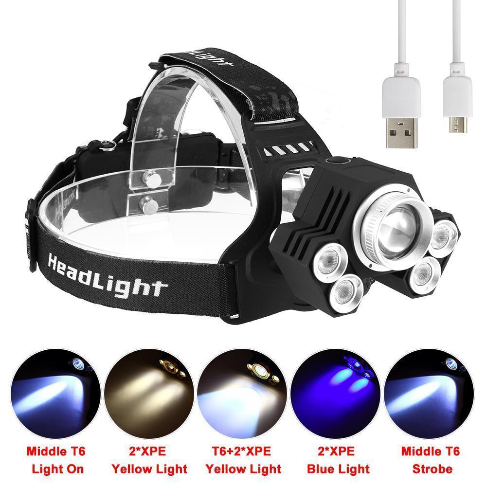 USB Kabel 8000LM LED Scheinwerfer T6 Stirnlampe Lampen Ladegerät 2x Batterie USB Kabel 8000LM LED Scheinwerfer T6 Stirnlampe Lampen Ladegerät 2x Batterie