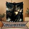 Custom Name Personalized Black Adam Print Blanket, Home Decor, Bedroom, Sofa, Camping, Couch, Gifts for Birthday Christmas