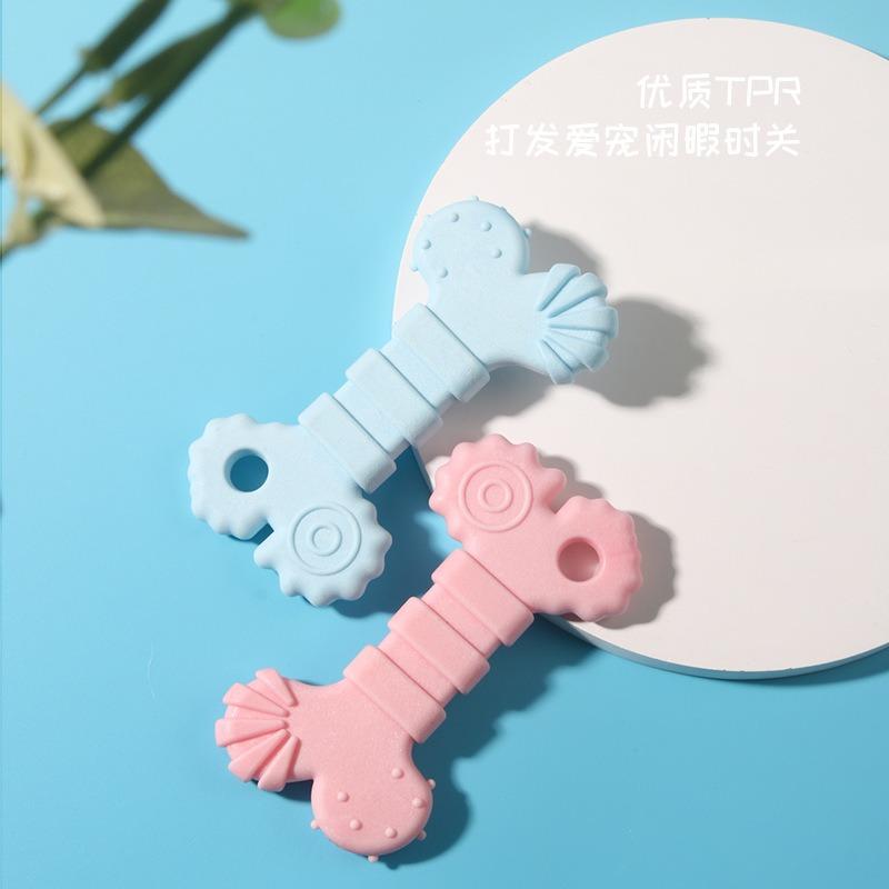 Durable Biscuit Shaped Tpr Dog Chew Toy For Teeth Cleaning