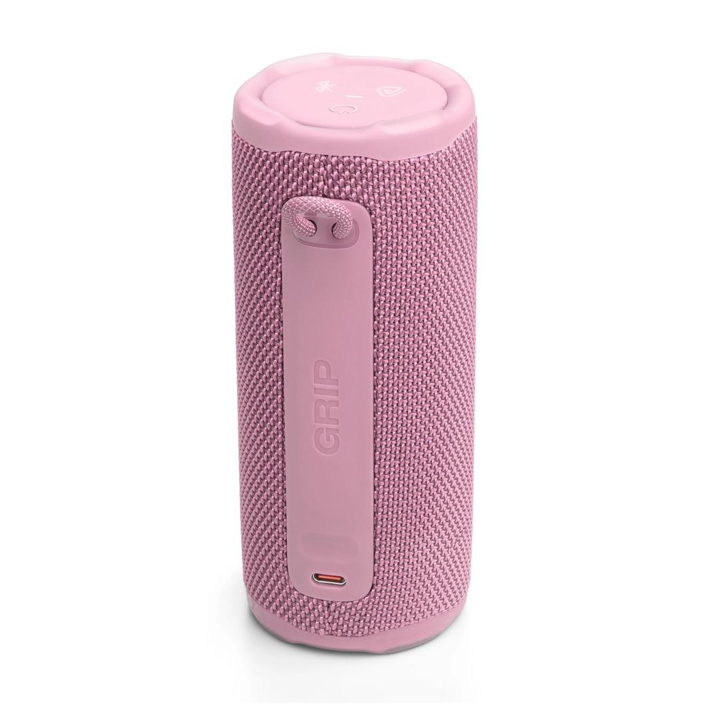 JBL Grip Portable Bluetooth Speaker IP68 Dustproof Waterproof Ambient Light App Support USB-C Aura Cast Multi-Speaker Connection Pink JBLGRIPPIK