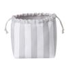 Large Capacity Cute Makeup Bag with Drawstring - Large Striped Travel Toiletry Bag Cosmetic Wash Storage Bag for Women