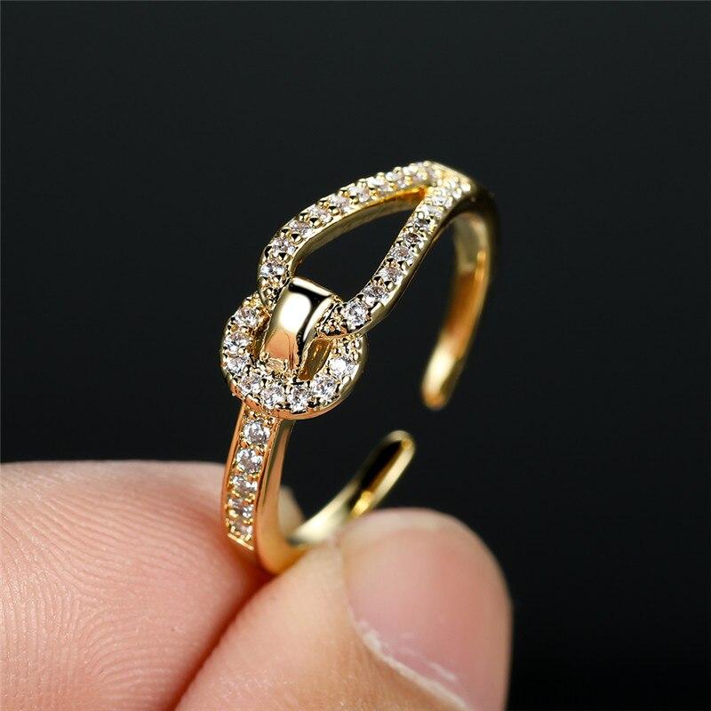 Witte zirkoon vierkante steen verlovingsring Boho goud zilver kleur trouwring mode kristal opening verstelbare ringen voor vrouwen