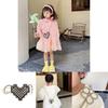 Trendy Mini Children's Crossbody Bag With Adorable Pearl Heart Design For Girls