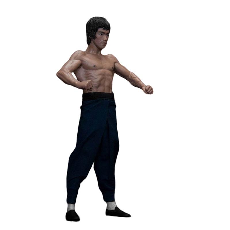 Bruce Lee Bat Mușchi Statuie Corp Întreg cu Capete Interșanjabile Figurină de Colecție