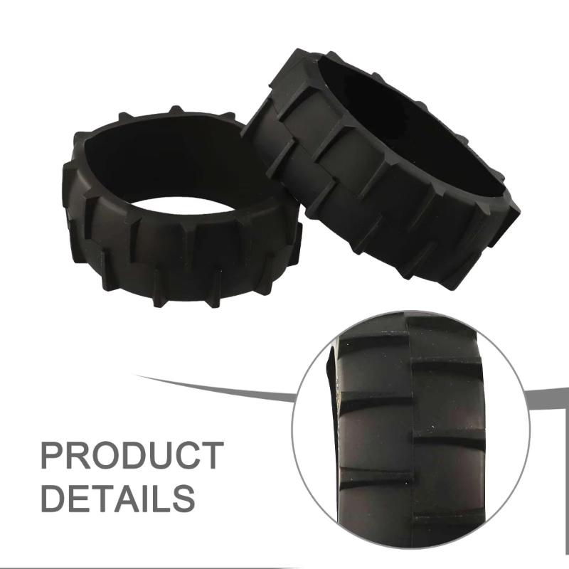 4 Stück Praktische Traktionsreifen Antriebsräder Gummitextur Geeignet für Rasenmäher 100x40mm Gummi Antriebskomponente