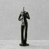 Minimalist Black Resin Figurines, Modern Abstract Musician & Golfer Statues, Luxury Home Decor for Living Room TV Stand Entryway Wine Cabinet, Unique