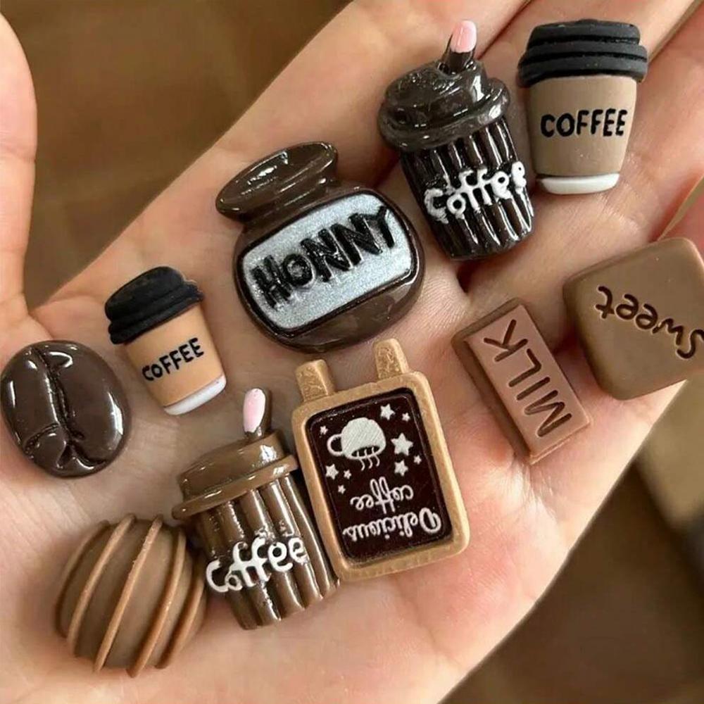 10Pcs Coffee Chocolate Simulation Food Fridge Magnets Whiteboard Stickers Refrigerator Decorative Magnets Kitchen Home Decor