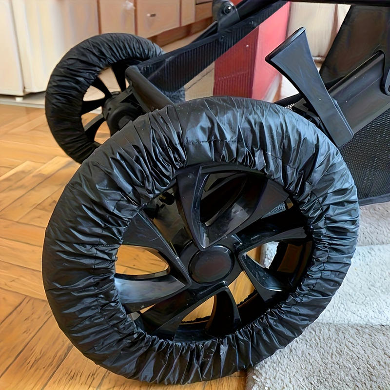 4 Stück Kinderwagen Radabdeckung Staubdicht Rollstuhl Reifenprotektor Säugling Buggy Kinderwagen Rad Schmutzabweisende Hülle