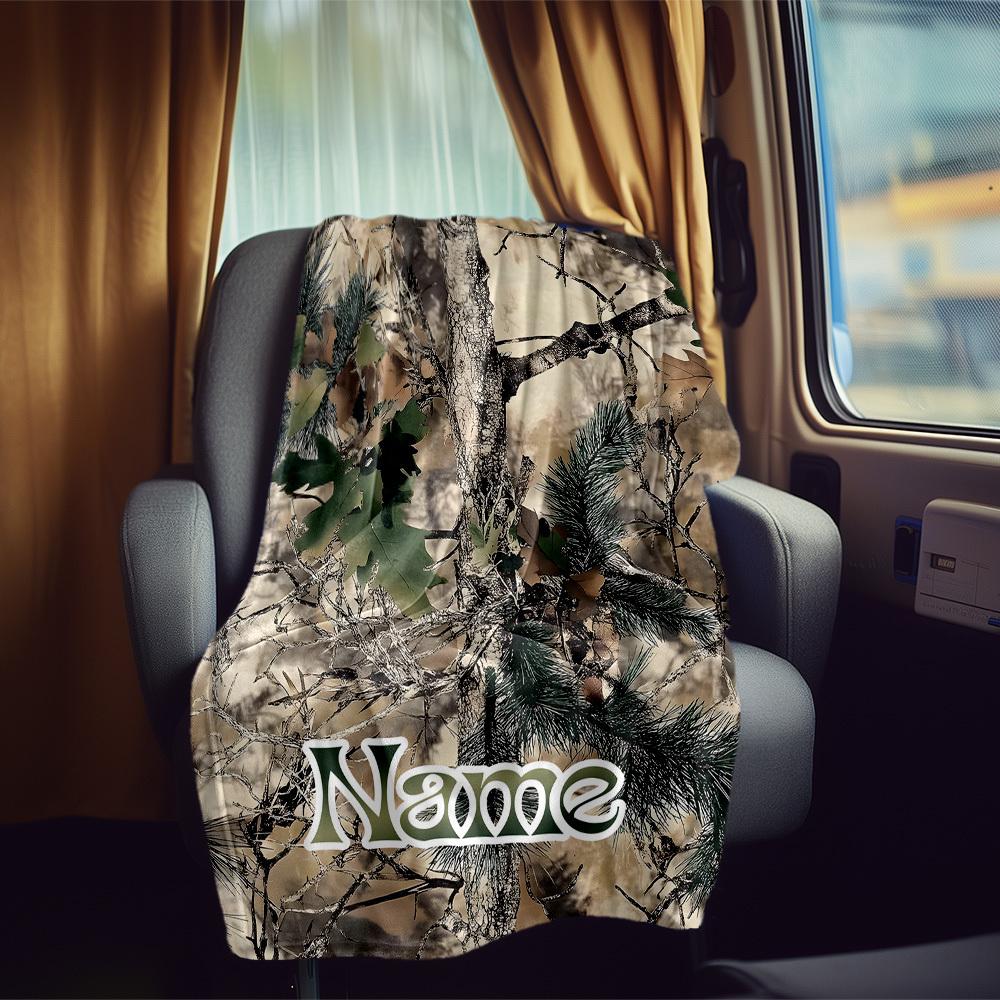 Camouflage Customize Your Name Rv Blanket Comfortable Soft Lightweight Allseason Multipurpose Blanket For Travel Camping Picnics Sofas Rvs Beds Living