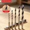 3-10mm Woodworking Drill Bit Three-Pointed High Hardness Hole Drilling Tool Hex Shank Spiral Flute Twist Drill Bit