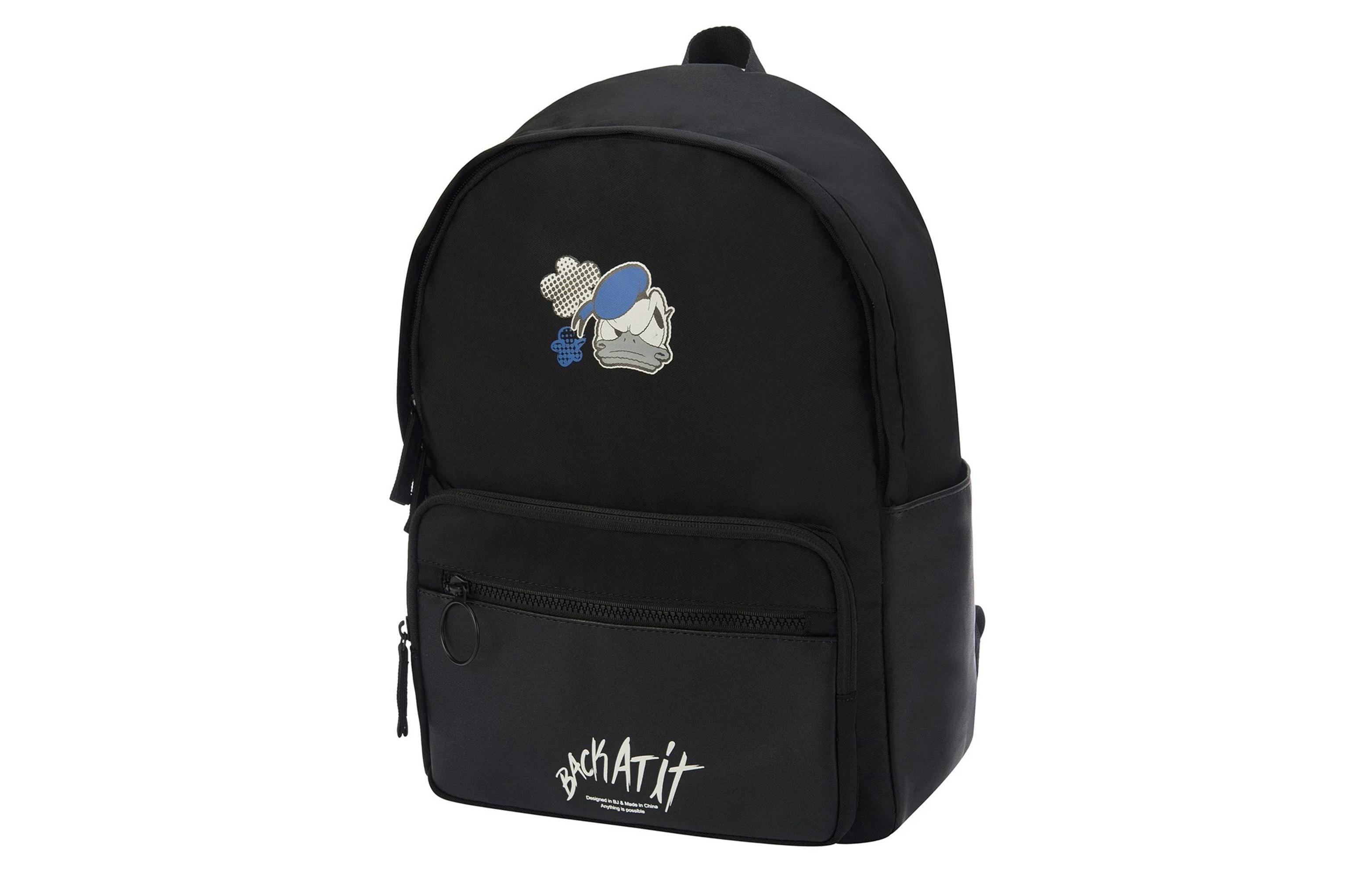 Li Ning Disney, Collaboration Fabric Backpack Regular Women s Black ABSR200-1