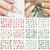 Nail Art Sticker, Spring And Summer Flower And Grass Series, Zou Ju Flower Watermark Nail Sticker