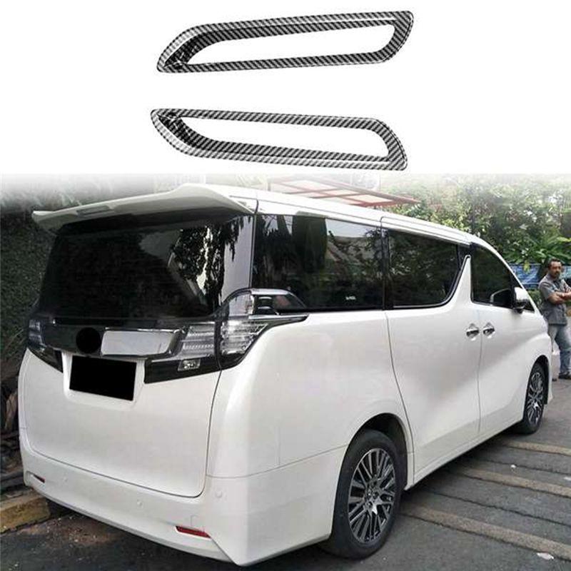 Authentic 1 Pair Fog Light Cover Rear Bumper Reflector Cover Car Carbon Fiber For Toyota Alphard Vellfire 2015-
