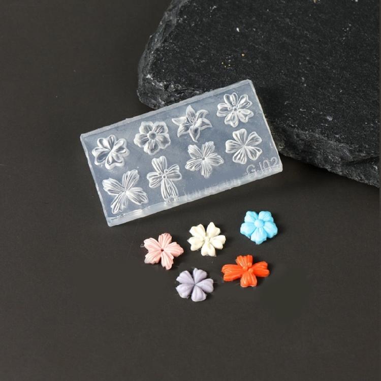 Set of 2 Flower Small Art Accessories Mold Nail Designing Moulds Nail Embellishment Molds for Delicate Manicure Designs