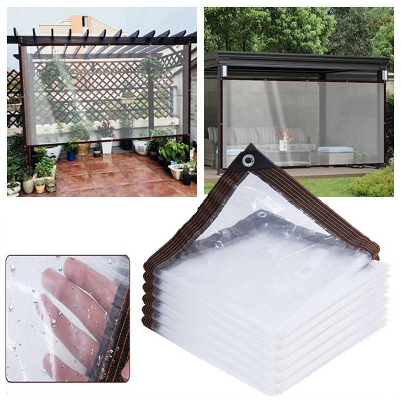 PVC Waterproof Tarpaulin Outdoor Terrace Rainproof Film Greenhouse Succulent Plant Protection Tent Insulation Carport Covers