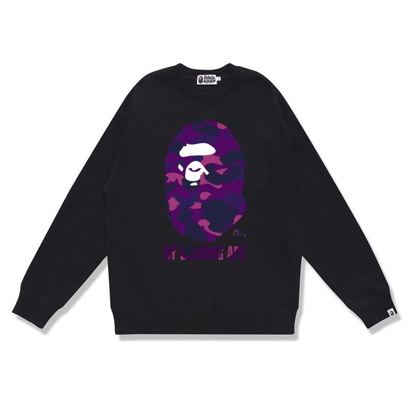 Herrtröja med lång ärm, boktryck och frotté - Höst/Vinter Casual Pullover Trendig Topp