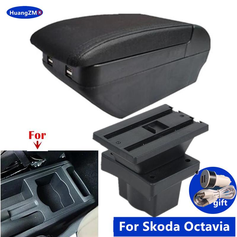For Skoda Octavia Armrest box For Skoda Yeti Mk2 2005-2012 Storage box Car Armrest Interior Dedicated Retrofit Car Accessories