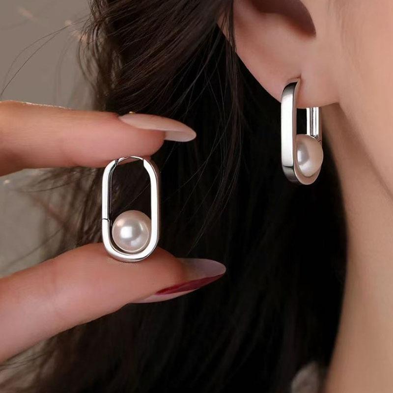 Xiaomi 925 Sterling Silver Earrings For Women Trendy Geometric Pearl Earring Jewelry Prevent Allergy Party Gift Accessories