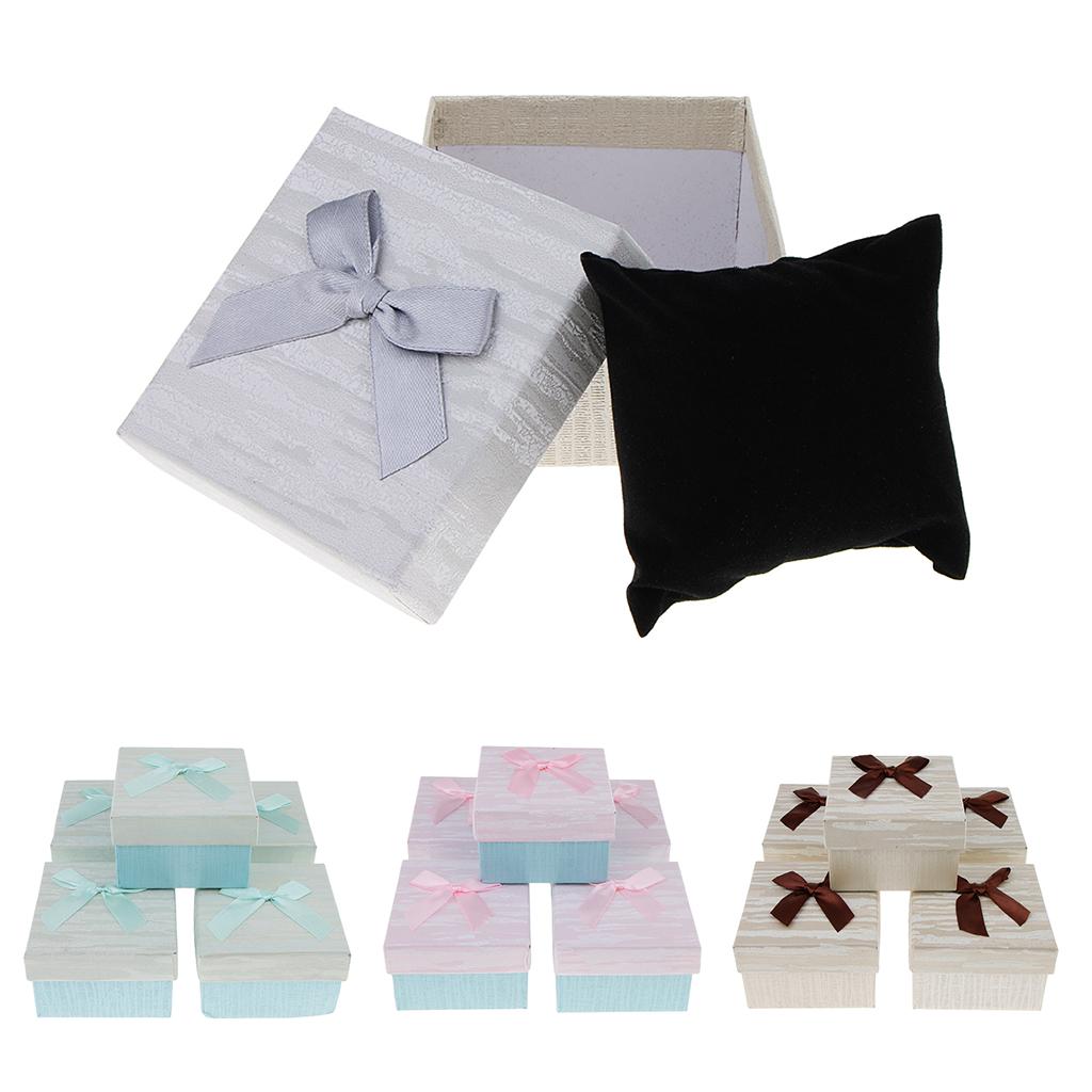 

5 шт., держатель для часов, органайзер для хранения, браслет, подарочный чехол, розовый коричневый