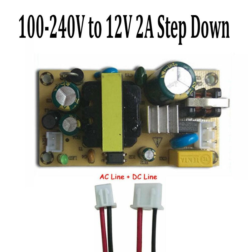 

LED 100-240V to 12V 2A Step Down Power Supply Module Converter Board AC-DC