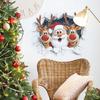Santa & Reindeer Christmas Wall Stickers Removable Self-Adhesive Festive Decor For Bedroom Living Room Decoration Wall Decal