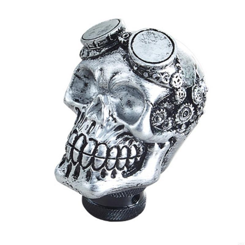 28GC Cool Resin Unique Skull Head Gear Shifts Knob Shifter Lever Manual Transmission