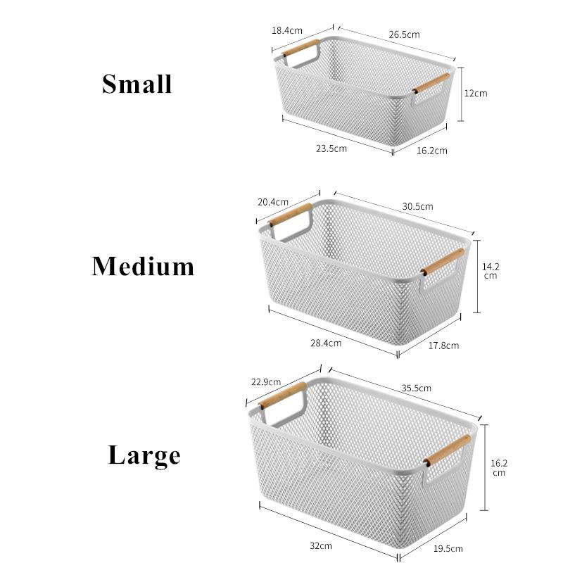 

3 шт./компл. настольная полая корзина для хранения утолщенная пластиковая коробка для хранения игрушек и закусок домашняя корзина для всякой всячины кухня ванная комната органайзеры