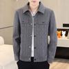 New men's thickened jacket lapel jacket casual short men's cotton clothes