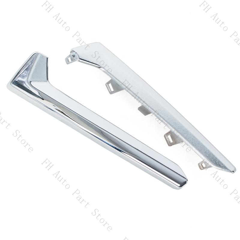 1Pair Car Front Bumper Foglight Foglamp Chrome Decorative Trim Strip For Subaru Forester 2016 2017 2018 57708-SG000 57708-SG010