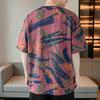 Men's Plus Size Graffiti Print Distressed T-Shirt – Casual Short Sleeve Tee (6XL-13XL)