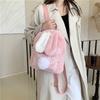 Japanese Cute Rabbit Ear Girl Backpack Women Large-capacity Furry School Bag