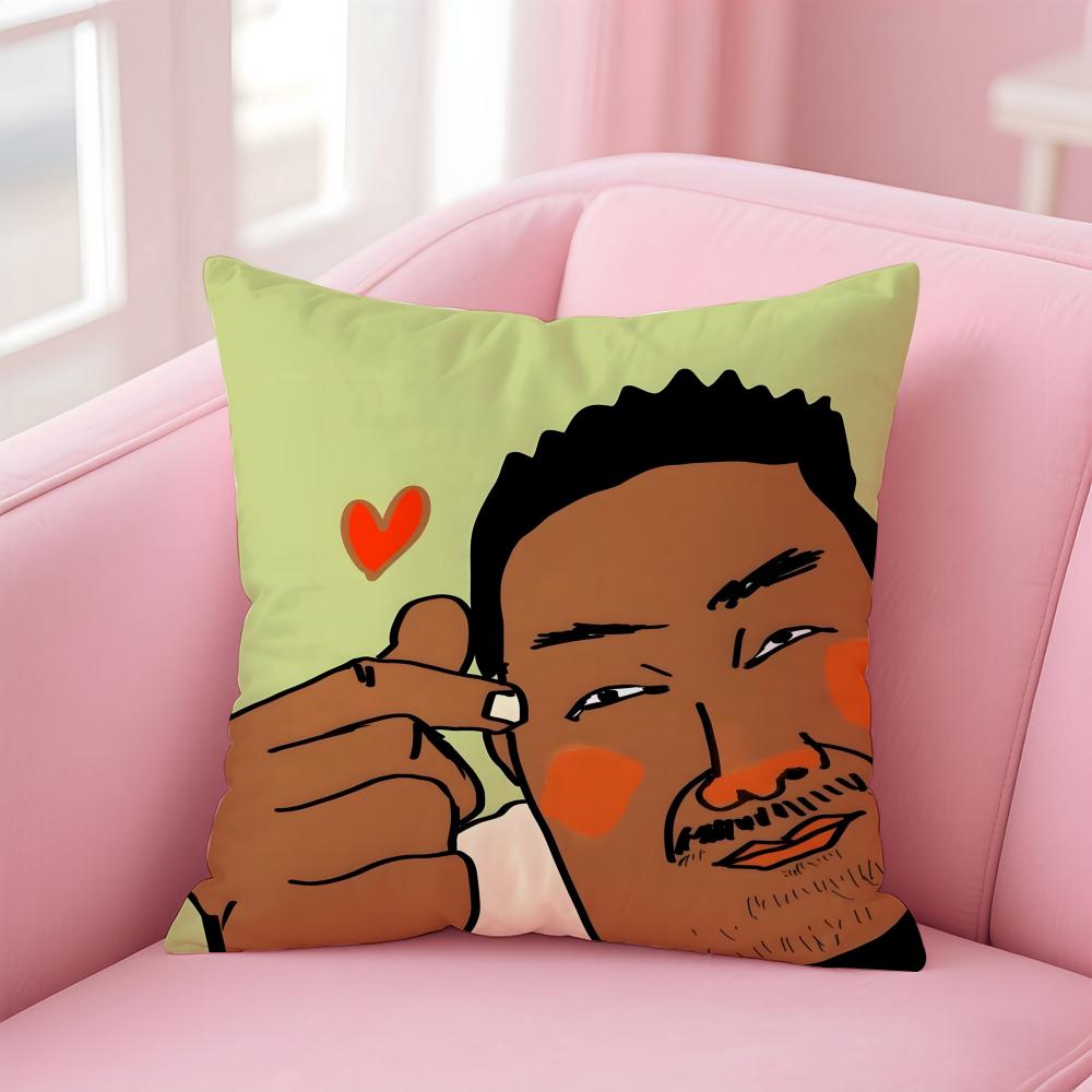 Funny Funny Characters Cushion Cover Pillow Case Soft Skin Friendly Fabric Concealed Zipper