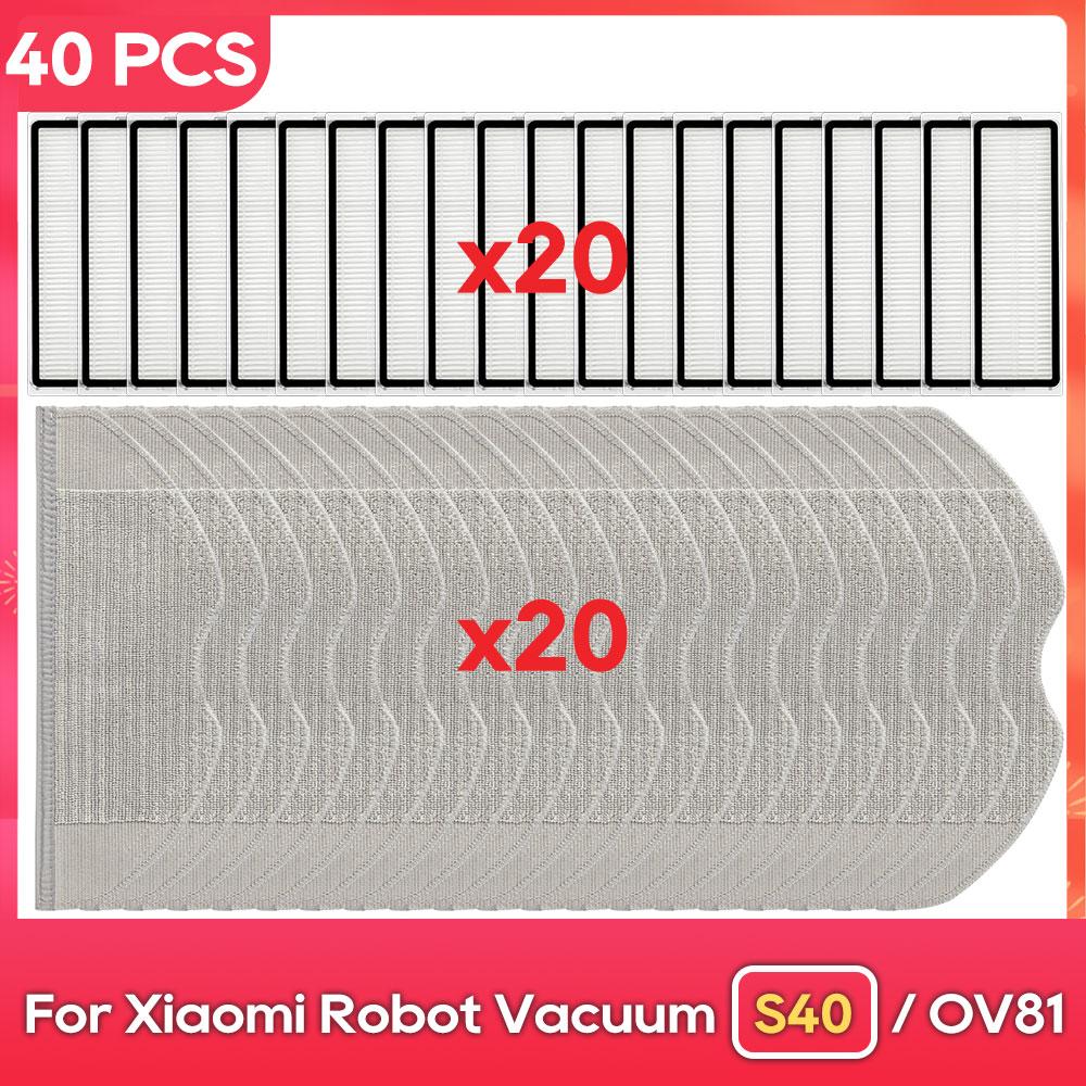 Fit For ( Xiaomi Robot Vacuum S40 / OV81 ) Accessories Main Side Brush Mop Filter Replacement Spare Parts