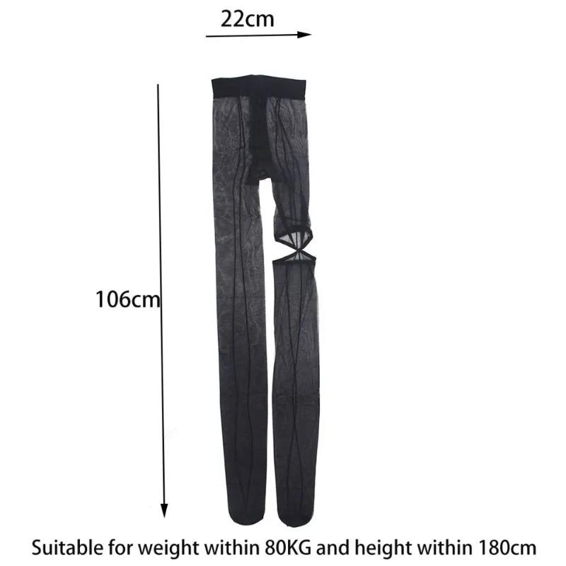 Chic Personality High Pantyhose Asymmetry Leggings Female Stockings Perspective Hollow Out Hottie Sexy Tights Girl 2026 New