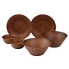 Rebirth Natural Series Dinnerware Perfect for Single Made In Dishwasher and Microwave Safe 6-Piece Set, B, Living, Japan, Lightweight,