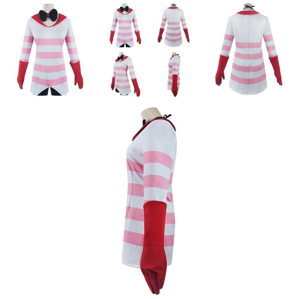 Superbe Costume de Cosplay d'Angel Dust de Hazbin Hotel Avec une Fabrication Exquise Pour Halloween
