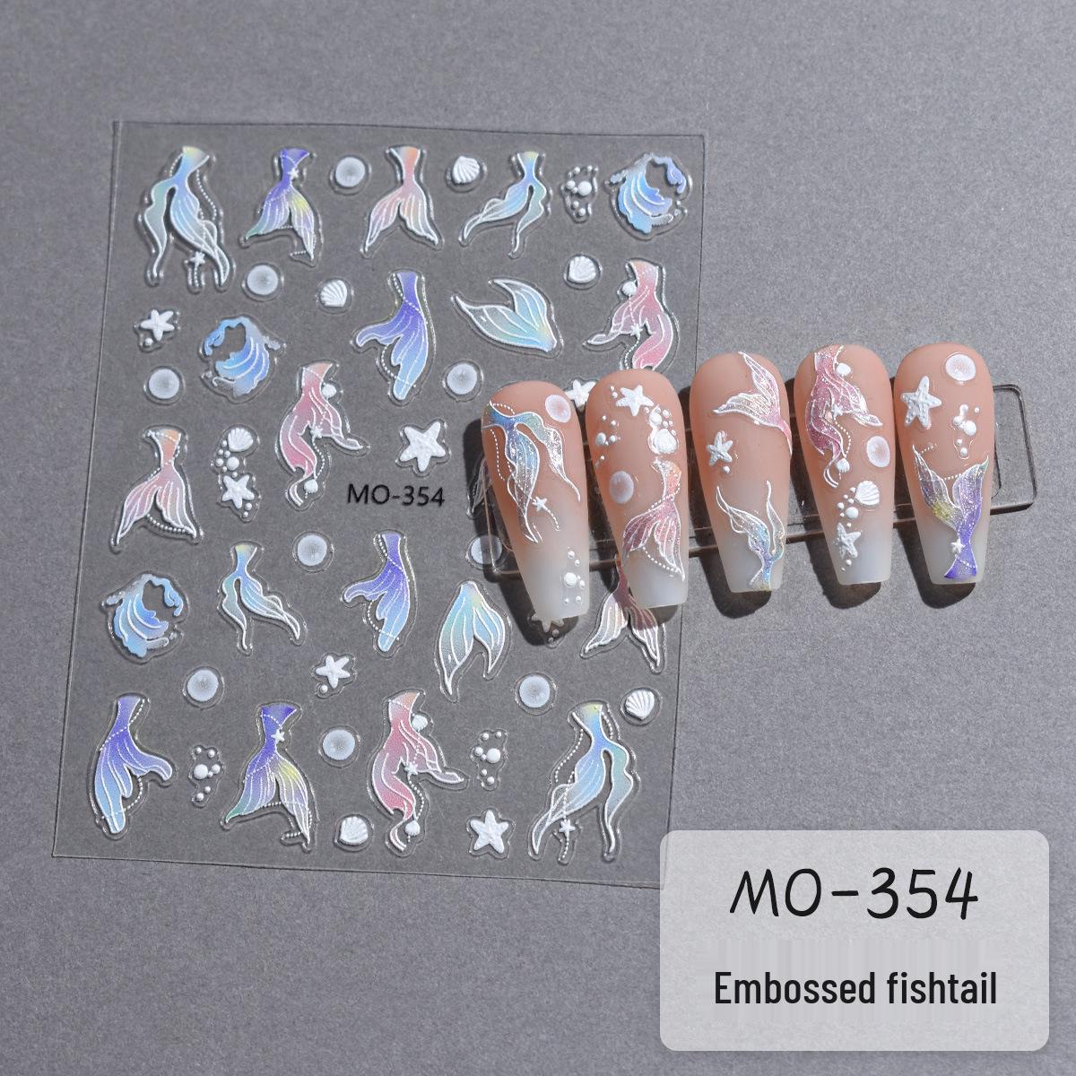 

Аврора Хвост Русалки Полупрозрачные Наклейки для Ногтей