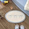 Bow Arrangement Bedroom Room Bedside Blanket Imitation Cashmere Absorbent Floor Mat Door Floor Mat Round Carpet Ins Wind