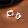 Retro Temperament Brushed Winding Knotted Silver Earrings Women's Fashion Niche Exquisite Design Versatile Ear Buckles