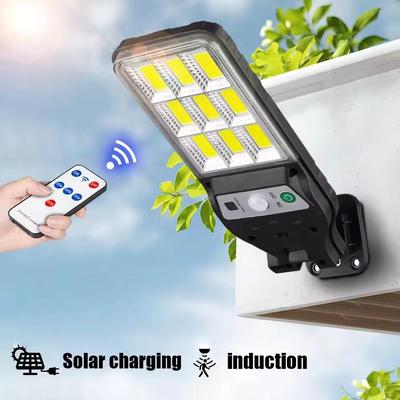 Powerful LED Solar Outdoor Led Courtyard Wall Lamp 3 Modes Human Body Induction Garden Terrace Garage Door Street Lighting