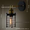 European Retro Decorative Wall Lamp for Hallways and Corridors - Iron Art Industrial Style Mirror Front Cafe Lighting