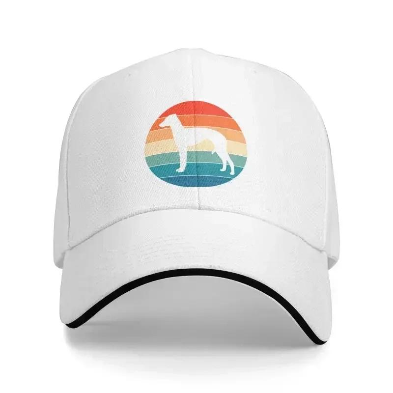 Custom Punk Vintage Retro Greyhound Dog Lover Baseball Cap for Men Women Breathable Dog Owner Dad Hat Performance