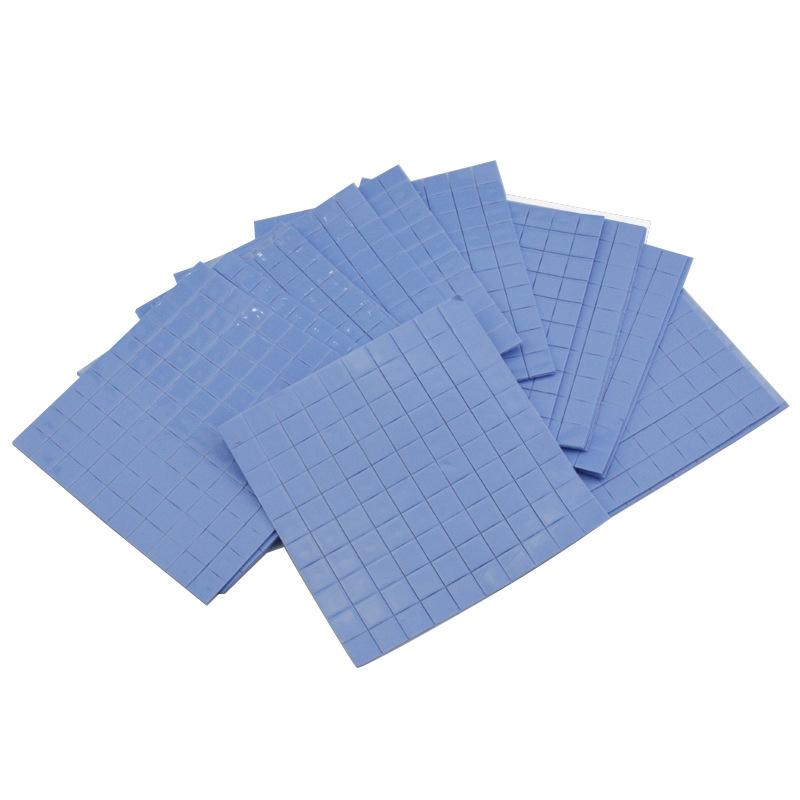 100pcs/lot10x10x1mm GPU CPU PS3 PS2 XBOX Heatsink Cooling Thermal Conductive Silicone Pad Works For TV Boards Proper Electronics