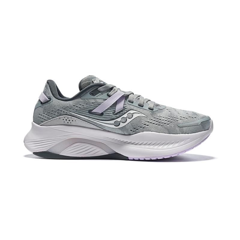 SAUCONY Guide 16 Cushioning And Breathable Low Top Marathon Running Shoes Women's Gray Purple Saucony S10810-22