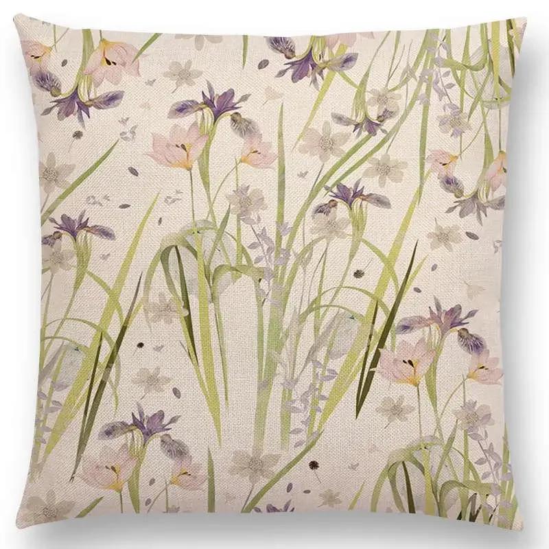 Norrsken Häst Blommor Blad Soffa Kasta Kudde Fodral Träd Blommig Trädgård Magisk Dröm Fantasi Natt Räv Rådjur Enhörning Kuddfodral