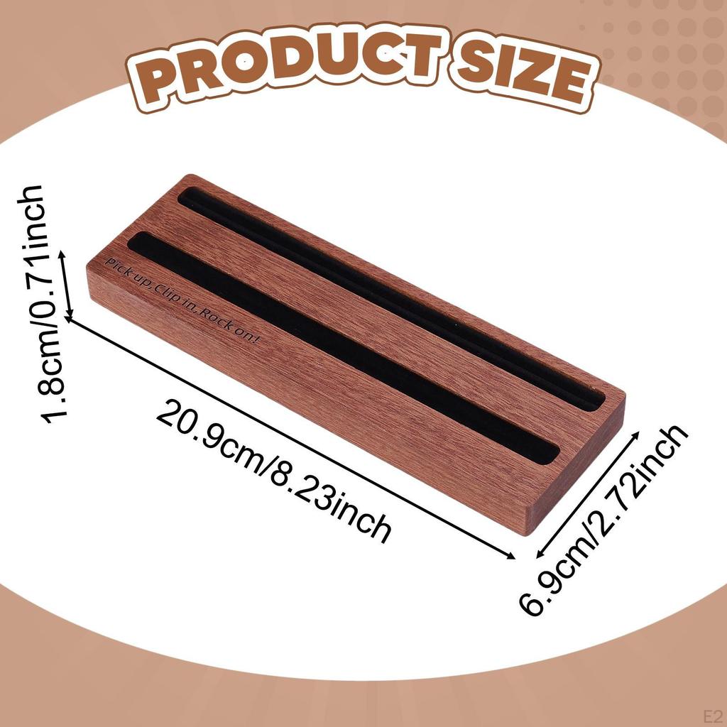 Electric Guitar Pick Holder,Guitar Box Desktop Showcase Storage Wooden,Organizer Display Holder