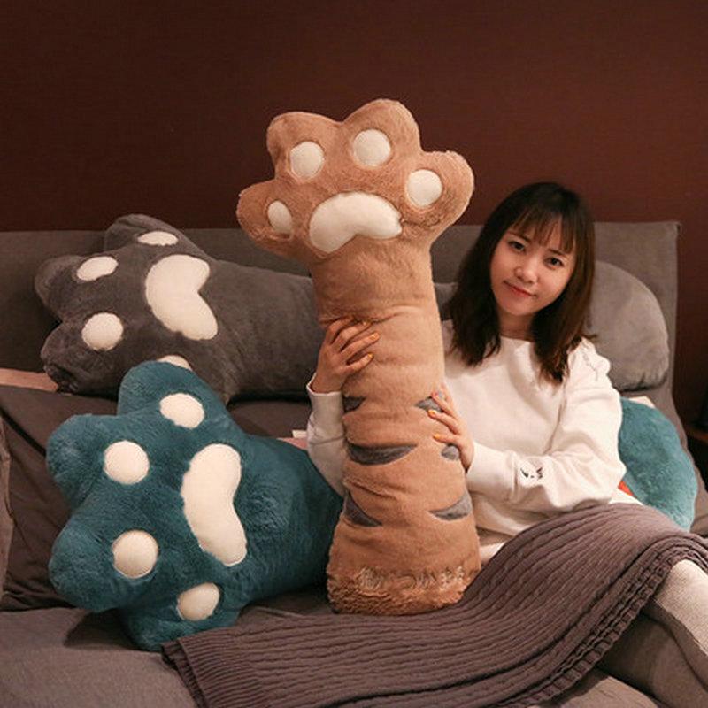 70-140cm Cat's Paw Plush Toys Stuffed Lovely Long Doll Soft Sleep Pillows Creative Sofa Gifts