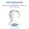 Motorhome Vent Light Assembly for Round Roof Opening, Roof Mounted Component with Integrated LED Using 12V Power